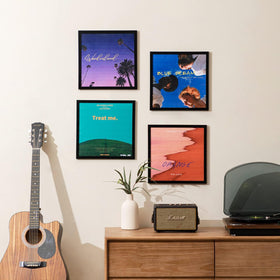 eletecpro vinyl frame back with swivel clips for easy album swap