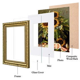eletecpro ornate gold frame with beaded inlays enhances vintage photos beautifully