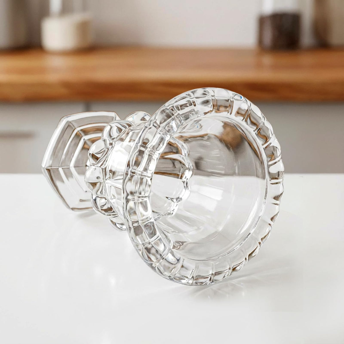 ELFULLY 8-inch urn vase opening diameter 6.1 inches shown with bouquet display.