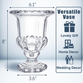 ELFULLY pedestal urn vase highlighted as a centerpiece display for events.