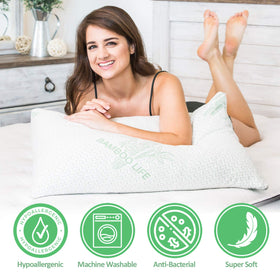 Elif King Size Pillow removable cover with zipper for easy washing