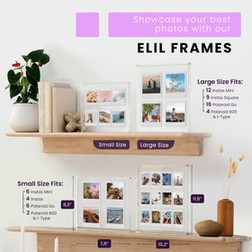 Elil Polaroid Go and Instax Mini prints preserved as a lasting keepsake.