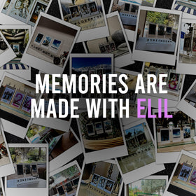 Elil tabletop display suited for wedding or graduation memories.