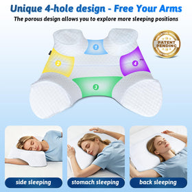 Eliteguard versatile-sleep-positions support for side, back, or stomach sleepers.