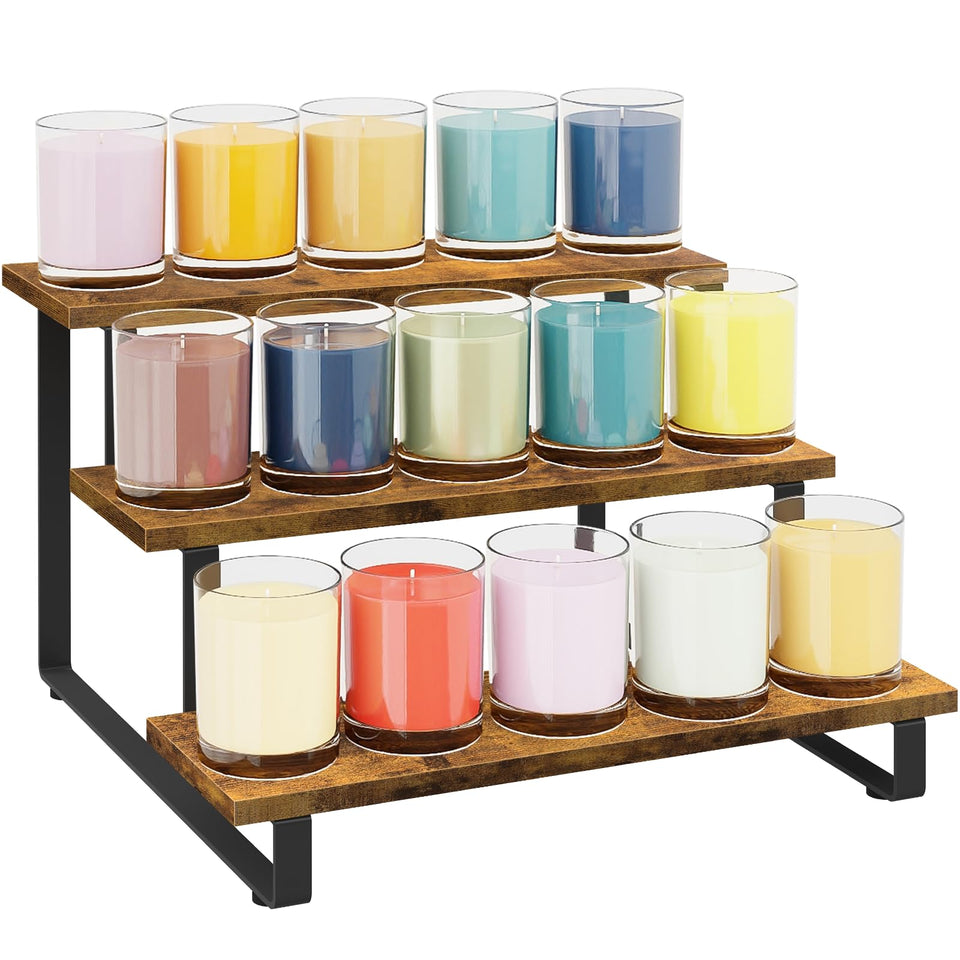 ELITEROO 3-tier wooden display riser main view optimising vendor counter space