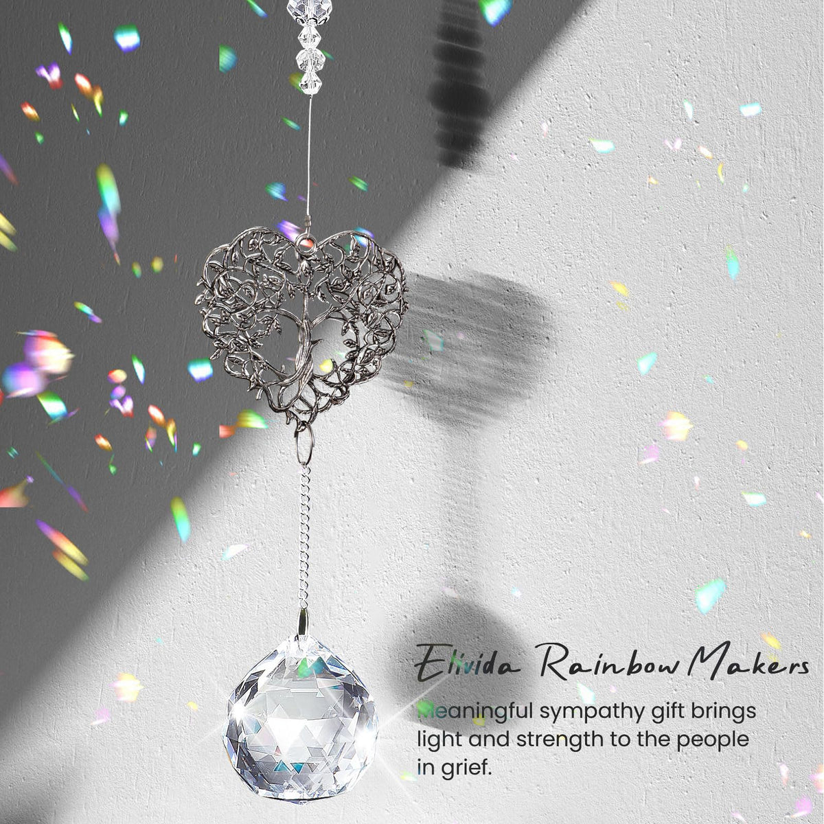 Elivida sympathy gift packaging includes a card for heartfelt condolences
