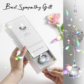 Elivida pristine white gift box protects the sun catcher during gifting