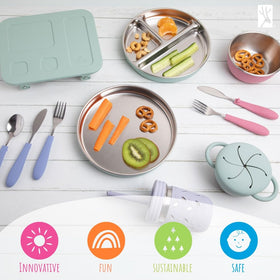 Elk and Friends portable lunchbox ready for school, park, or adventures.