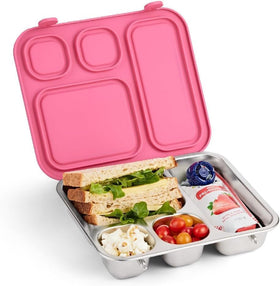 Elk and Friends kids bento with four compartments keeps meals organized and mess-free.