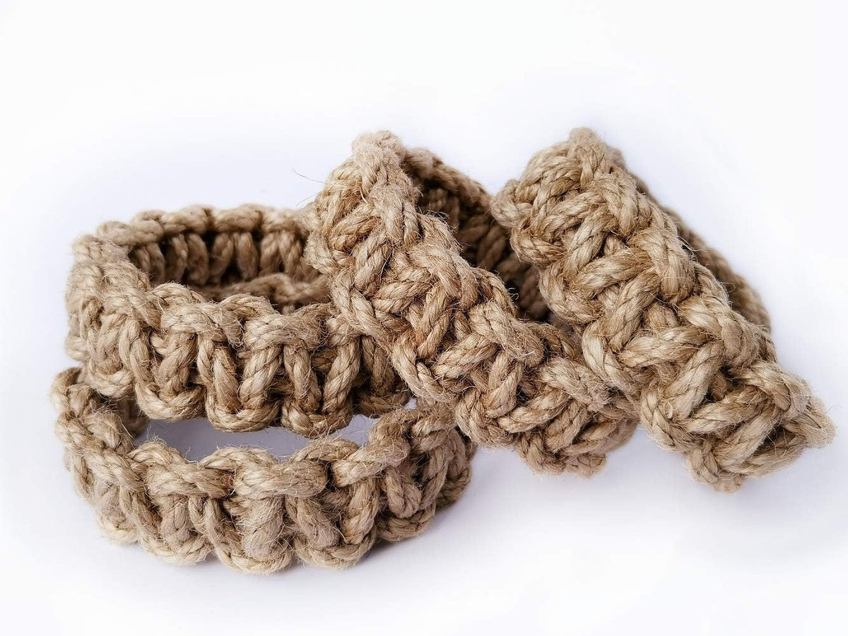 Elkpruu curtain tiebacks close-up showing stainless steel core and grip