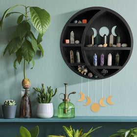 Crescent moon wall decor by Ella & Emma in a sleek black finish.