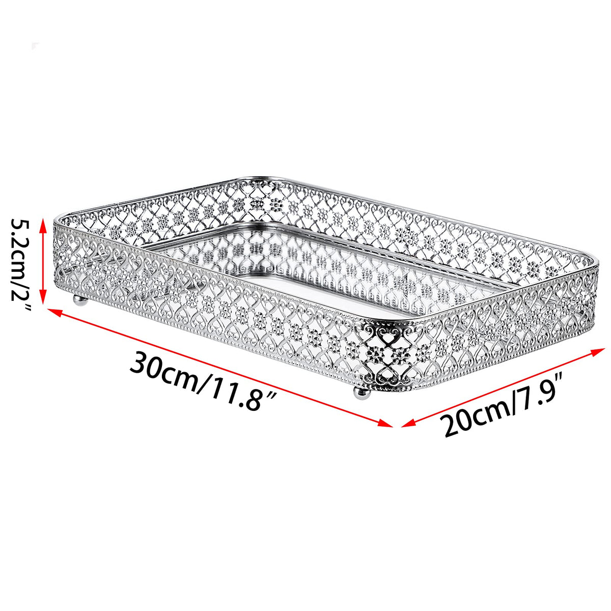 ELLDOO jewelry organizer tray with hollow pattern for small accessories.