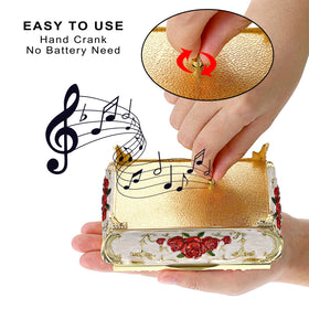 ELLDOO music box doubles as a compact jewelry storage case.