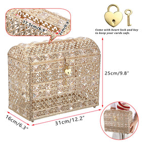 ELLDOO crystal box top slot allows smooth card insertion during events.