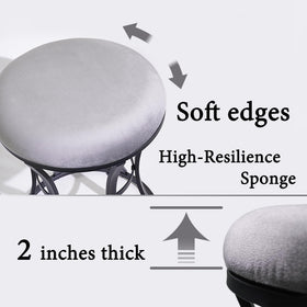 Six legs provide stable support for up to 300 pounds with Ellensamqi stool.