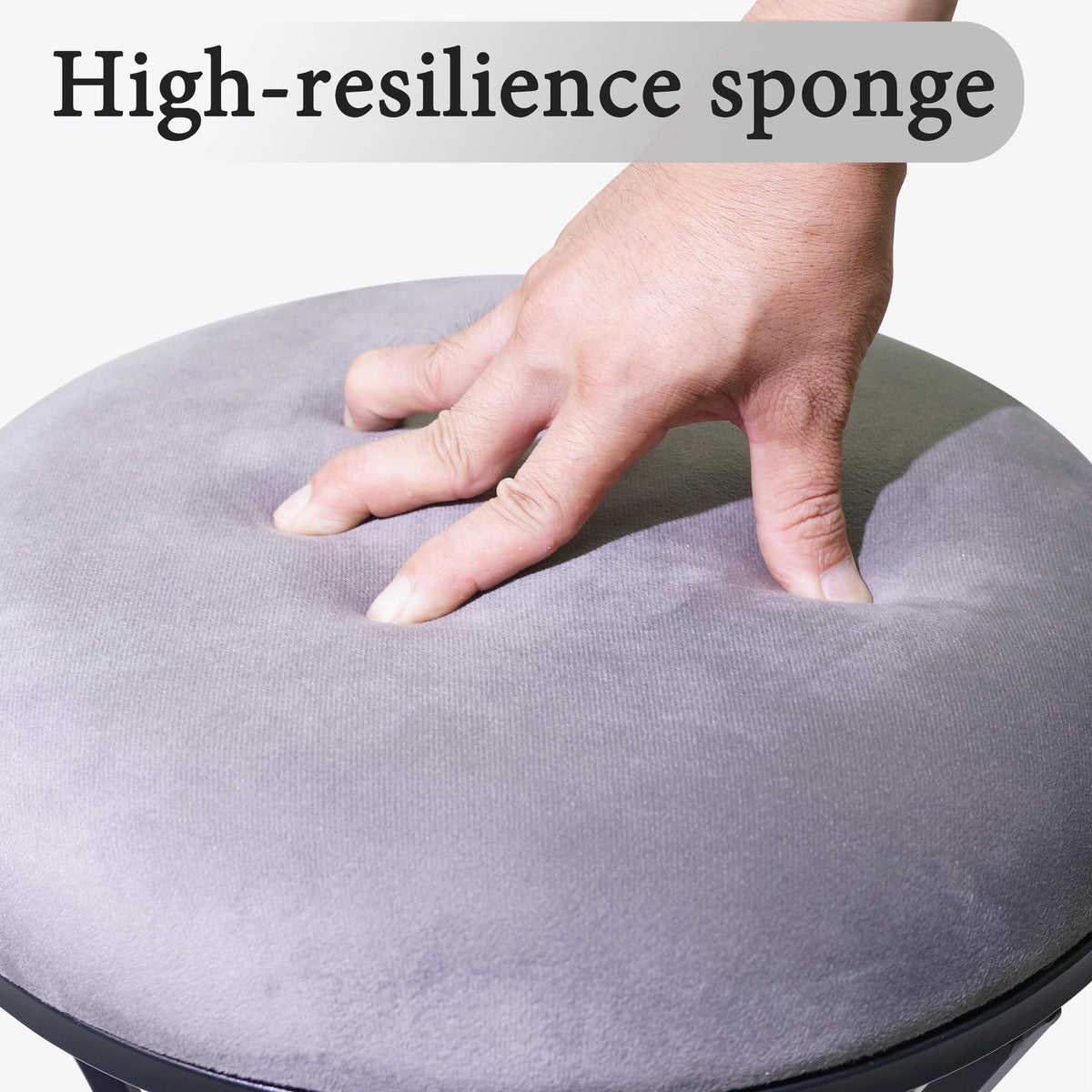 Sturdy metal frame of Ellensamqi foot stool for daily reliability.
