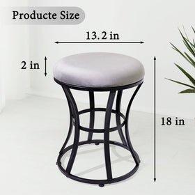 Close-up of velvet seat on Ellensamqi stool for plush comfort.