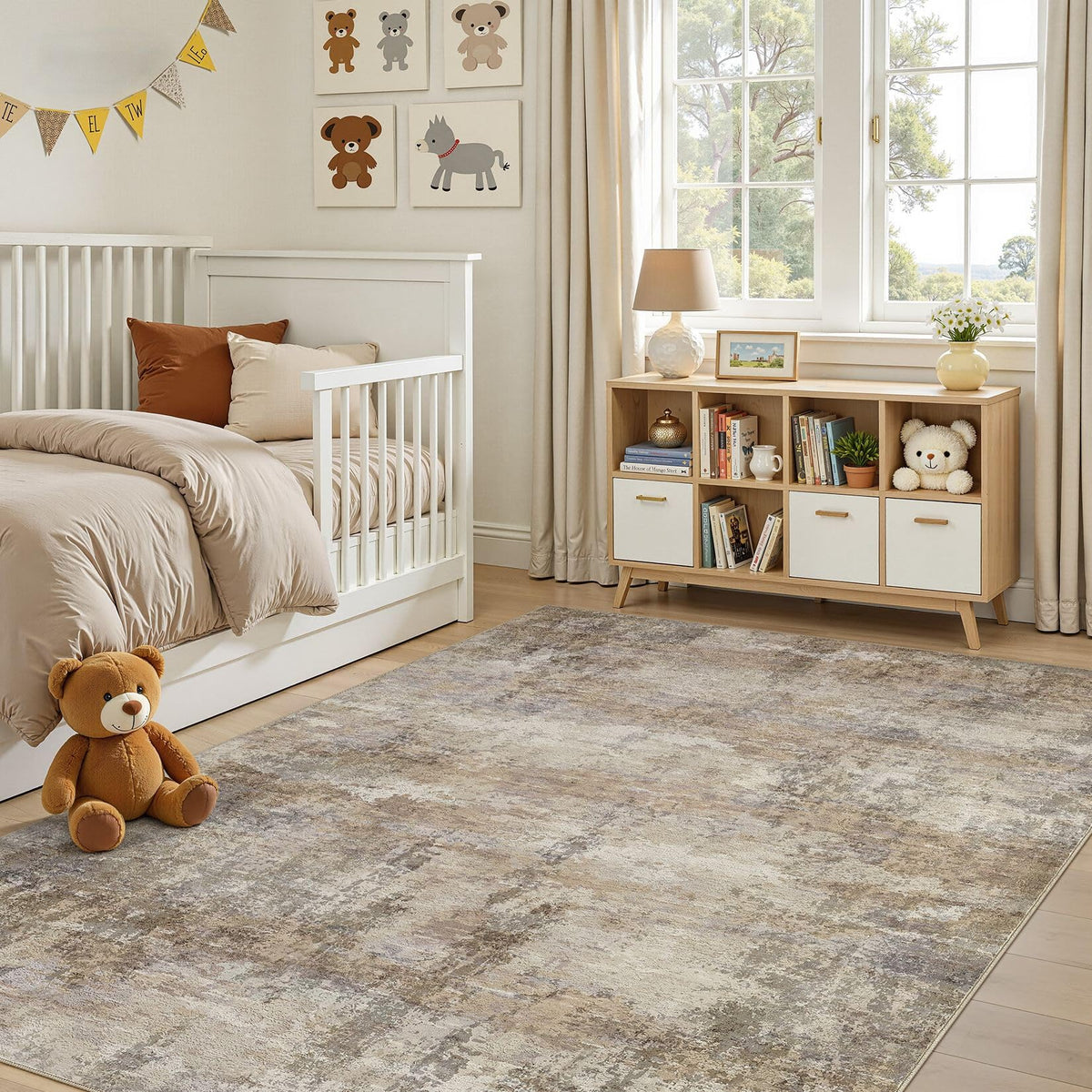 ELLIUNE modern abstract design adds neutral style to any space