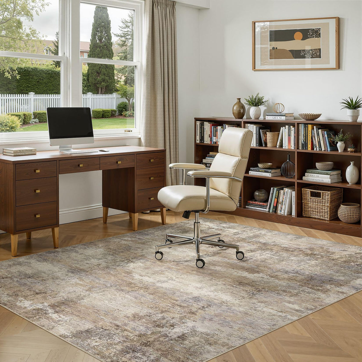 ELLIUNE machine-washable rug makes refreshing your space easier