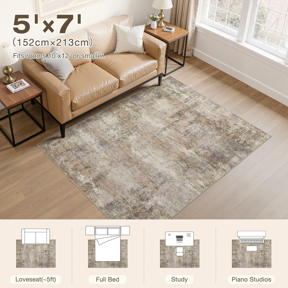 ELLIUNE rugs feature reinforced edges to resist curling and daily wear