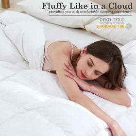 ELNIDO QUEEN 100% cotton cover delivers soft breathability for all-season sleep.