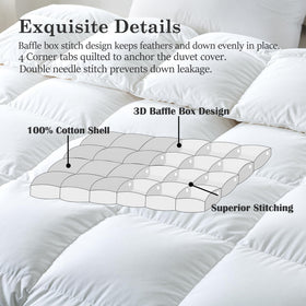 ELNIDO QUEEN corner-tabs keep the duvet cover secure for a tidy morning.