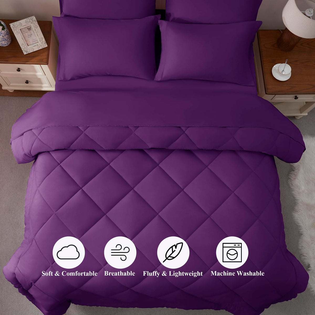 ELNIDO QUEEN fitted sheet 60x80+14 fits deep mattresses securely.