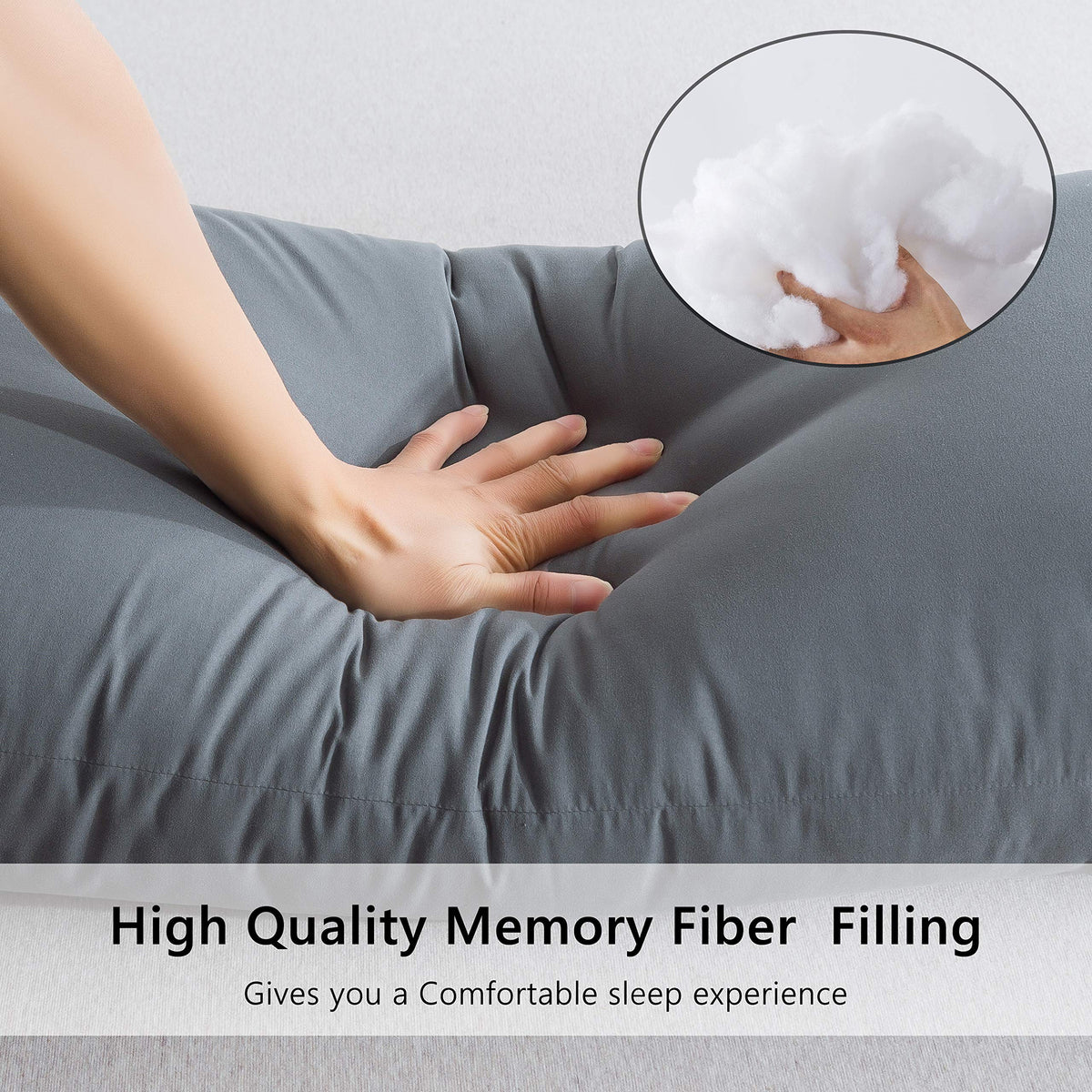ELNIDO QUEEN full pillow in use for reading in bed shows versatile support