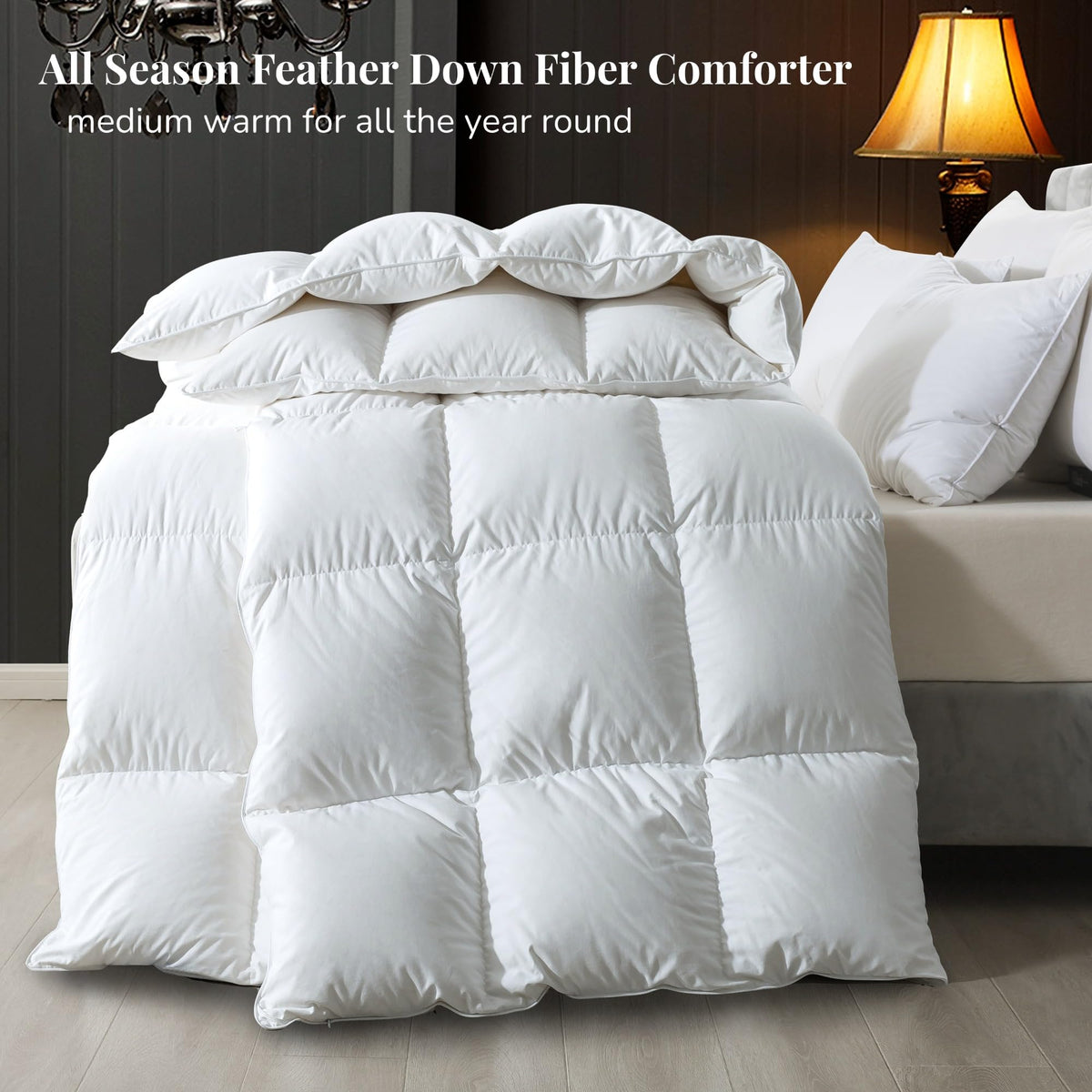 ELNIDO QUEEN king-size duvet offers balanced warmth for year-round comfort.