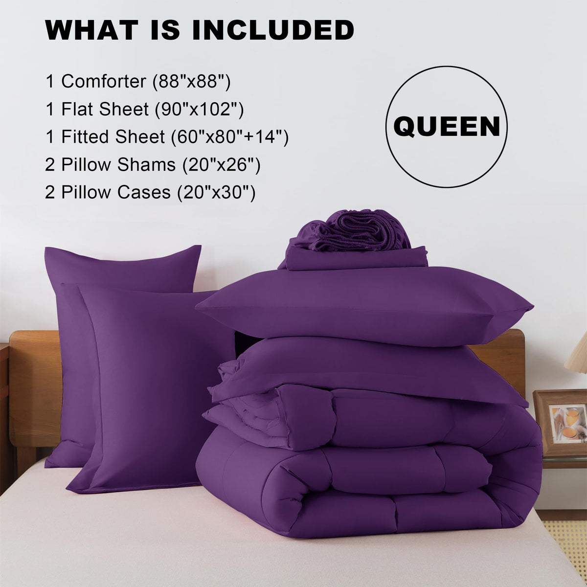 ELNIDO QUEEN ultra-soft microfiber feels breathable and quiet for restful nights.
