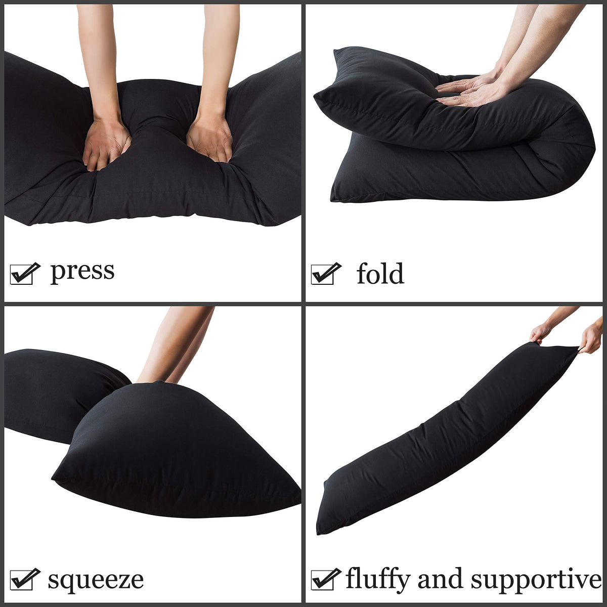 ELNIDO QUEEN 20x54 inch pillow expands after vacuum-packed packaging