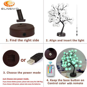 Elnsivo rose tree lamp packaging suitable for gifting.