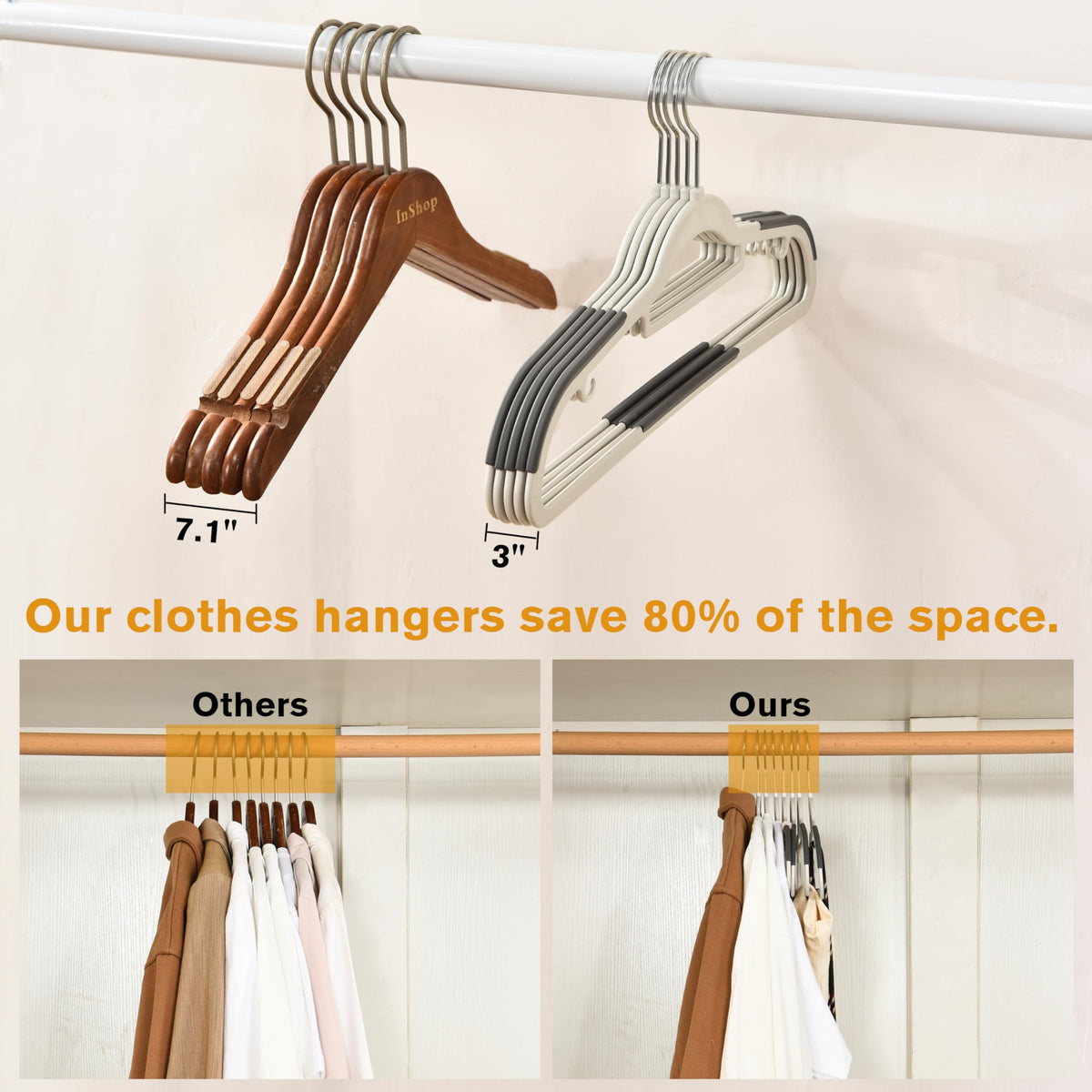 ELONG HOME anti-slip strips keep garments in place without creasing.