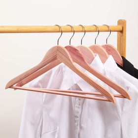 ELONG HOME cedar-scented hanger refreshing closet and protecting fabrics.