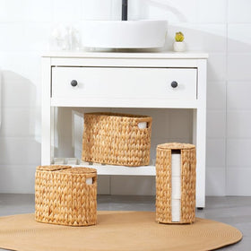 ELONG HOME compact storage basket keeps essentials within reach.