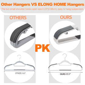 ELONG HOME multi-function hangers with side hooks for bras and slips.