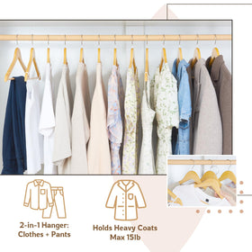 ELONG HOME notch shoulder hanger secures straps without slipping