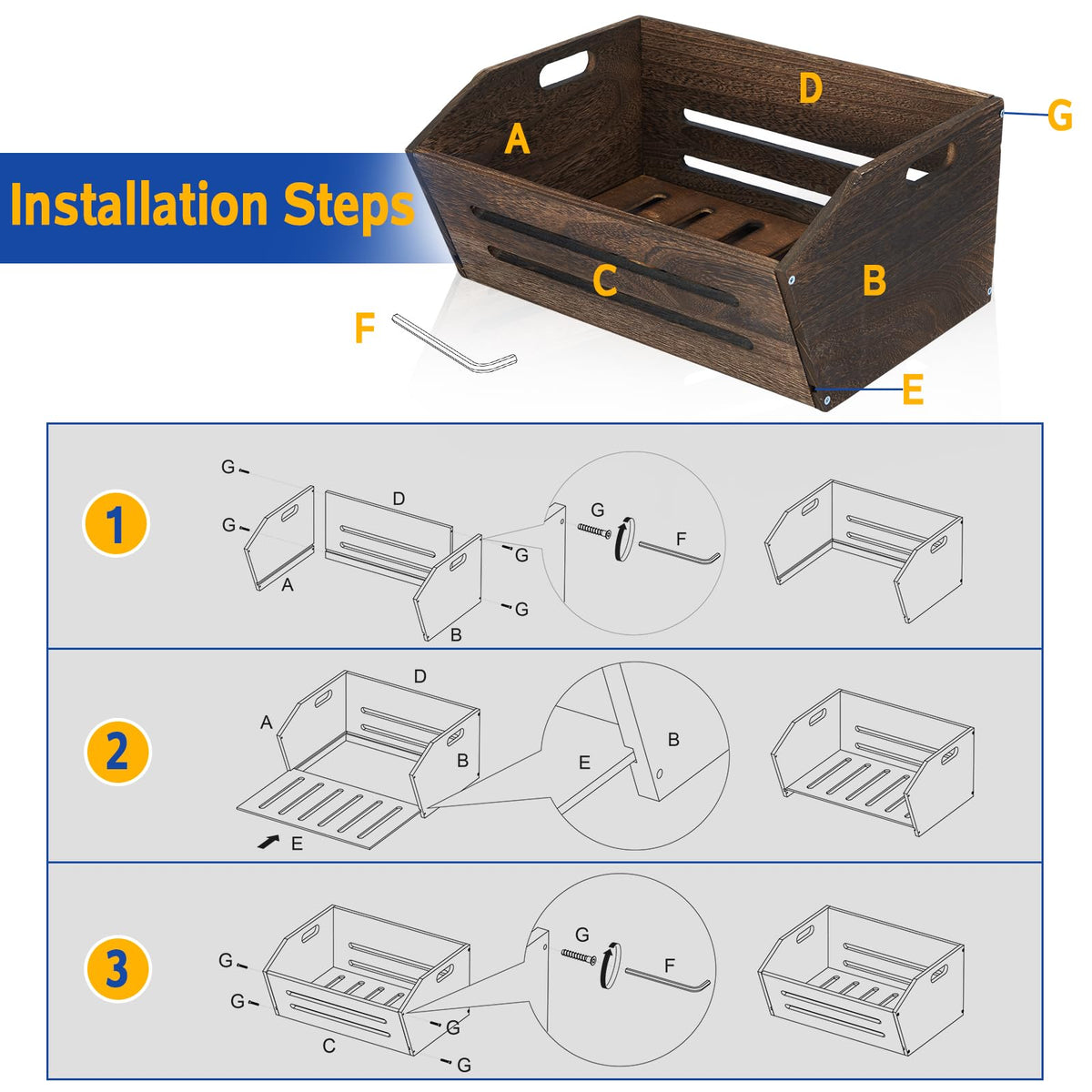 ELONG HOME crate in laundry room storing towels and supplies