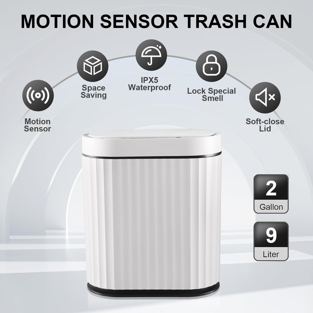 ELPHECO airtight lid locks odors while keeping areas fresh.