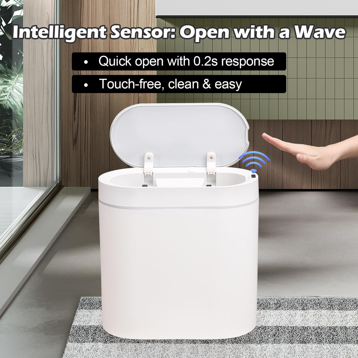 ELPHECO 9.5L slim design fits narrow spaces in kitchens or bathrooms.