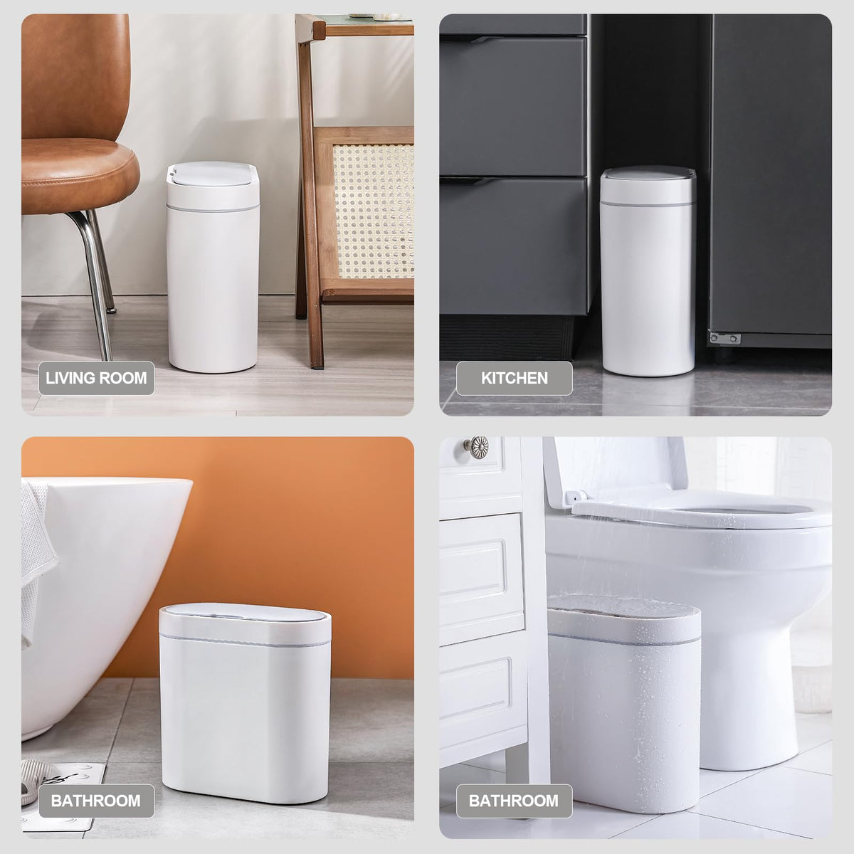 ELPHECO compact trash can is easy to clean and maintain.