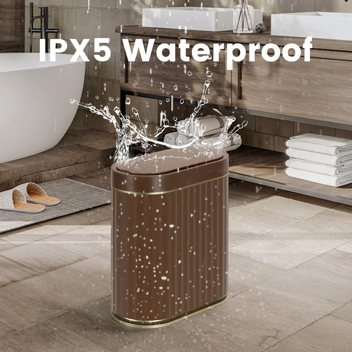 ELPHECO IPX5 waterproof housing withstands moisture and cleaning.