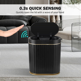 ELPHECO IPX5 waterproof trash can withstand splashes in busy spaces.