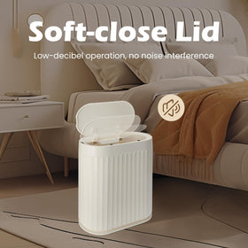 ELPHECO motion sensor trash can ideal for compact offices or bedrooms