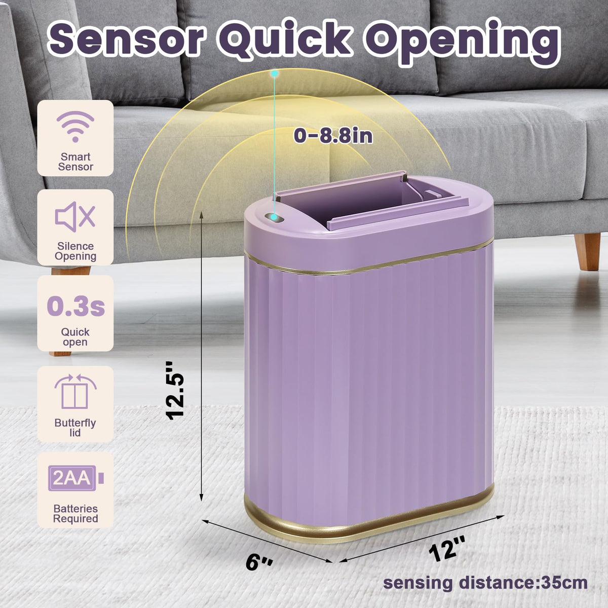 ELPHECO purple-gold finish adds a decorative touch.