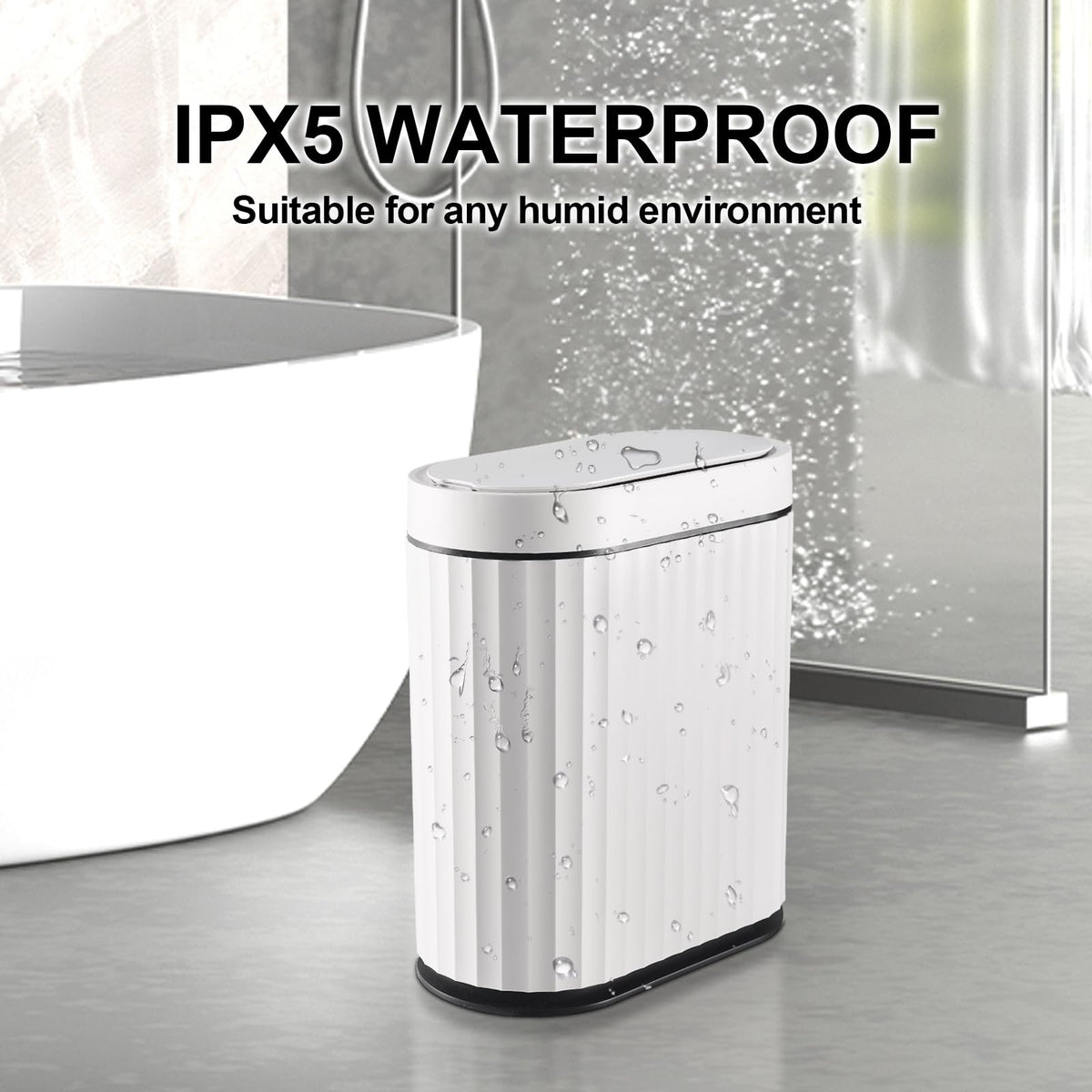 ELPHECO slim narrow design fits tight spaces in bathrooms or offices.