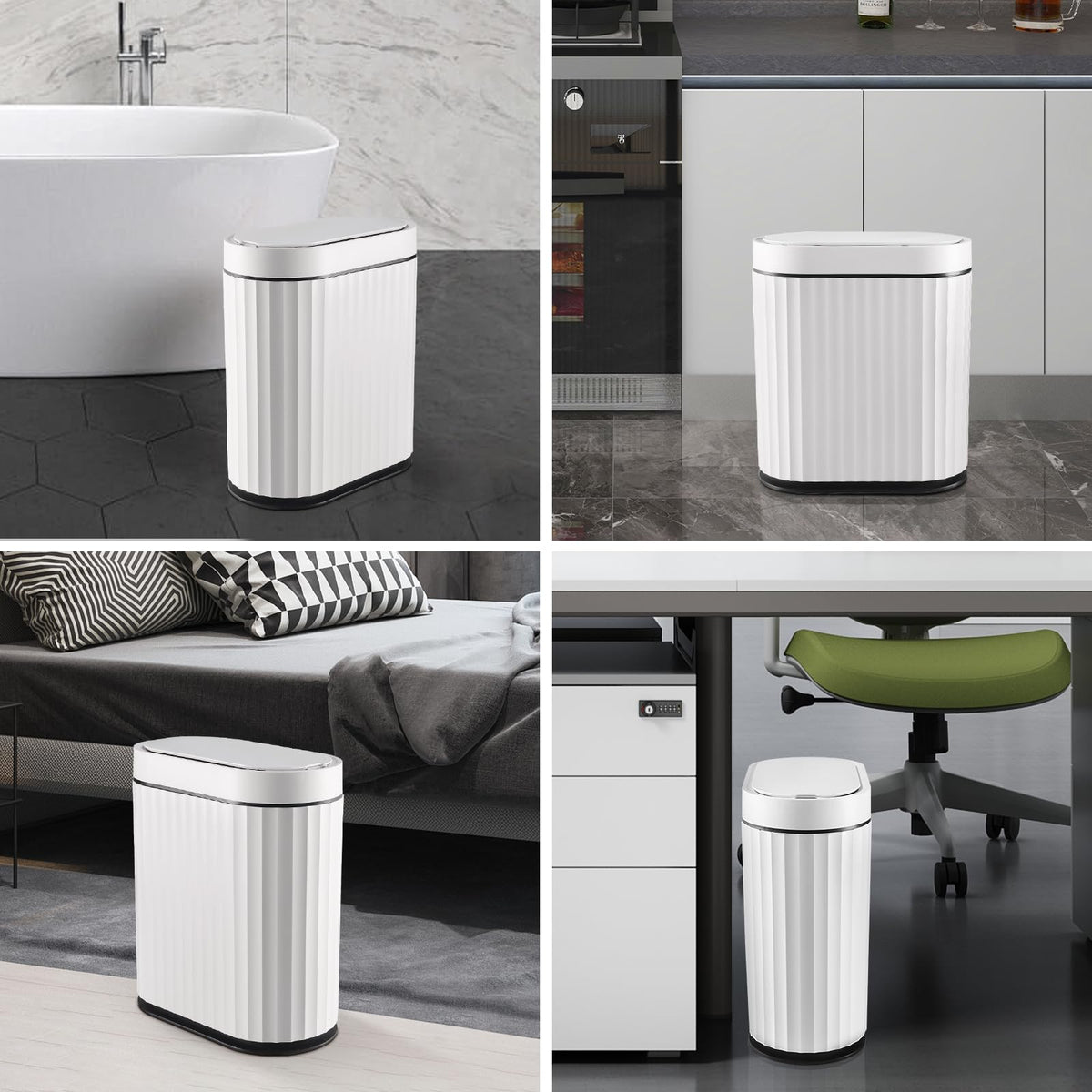 ELPHECO compact smart bin ideal for sinks, desks, and small kitchens.