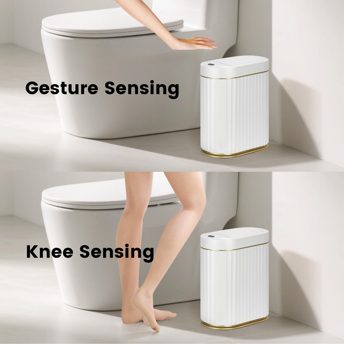 ELPHECO bathroom trash can waterproof design ideal near sinks and wet areas