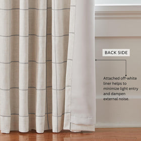 Elrene Brighton blackout curtain built from durable poly/linen blend.