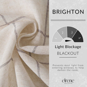Elrene Brighton blackout curtain is machine washable for simple care.